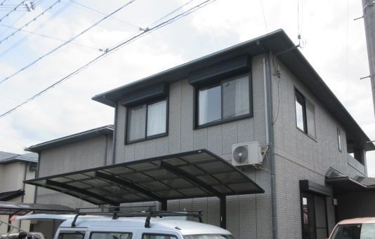 姫路市香寺町　築２３年初めての塗替え　サイディング外壁塗装（遮熱ｼﾘｺﾝ）スレート瓦屋根塗装（遮熱ｼﾘｺﾝ）プラチナリファイン2000SI-IRと超低汚染リファイン500SI-IRで塗替え