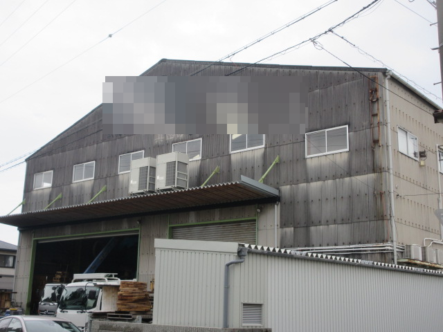 姫路市　工場雨漏り修繕工事　外壁塗装（遮熱ｼﾘｺﾝ）屋根工事（カバー工法）