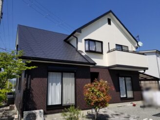 神崎郡　築27年　サイディング外壁塗装　スレート屋根塗装　ベランダ防水