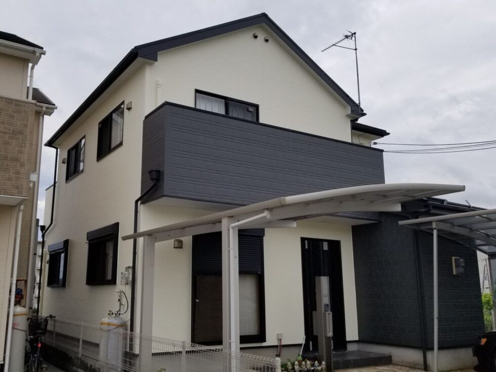 姫路市　サイディング外壁塗装　スレート屋根塗装　ベランダ防水