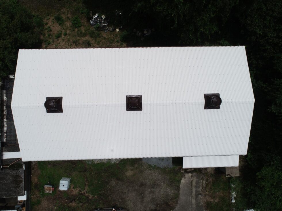 播磨町　倉庫屋根防水塗装　外壁塗装