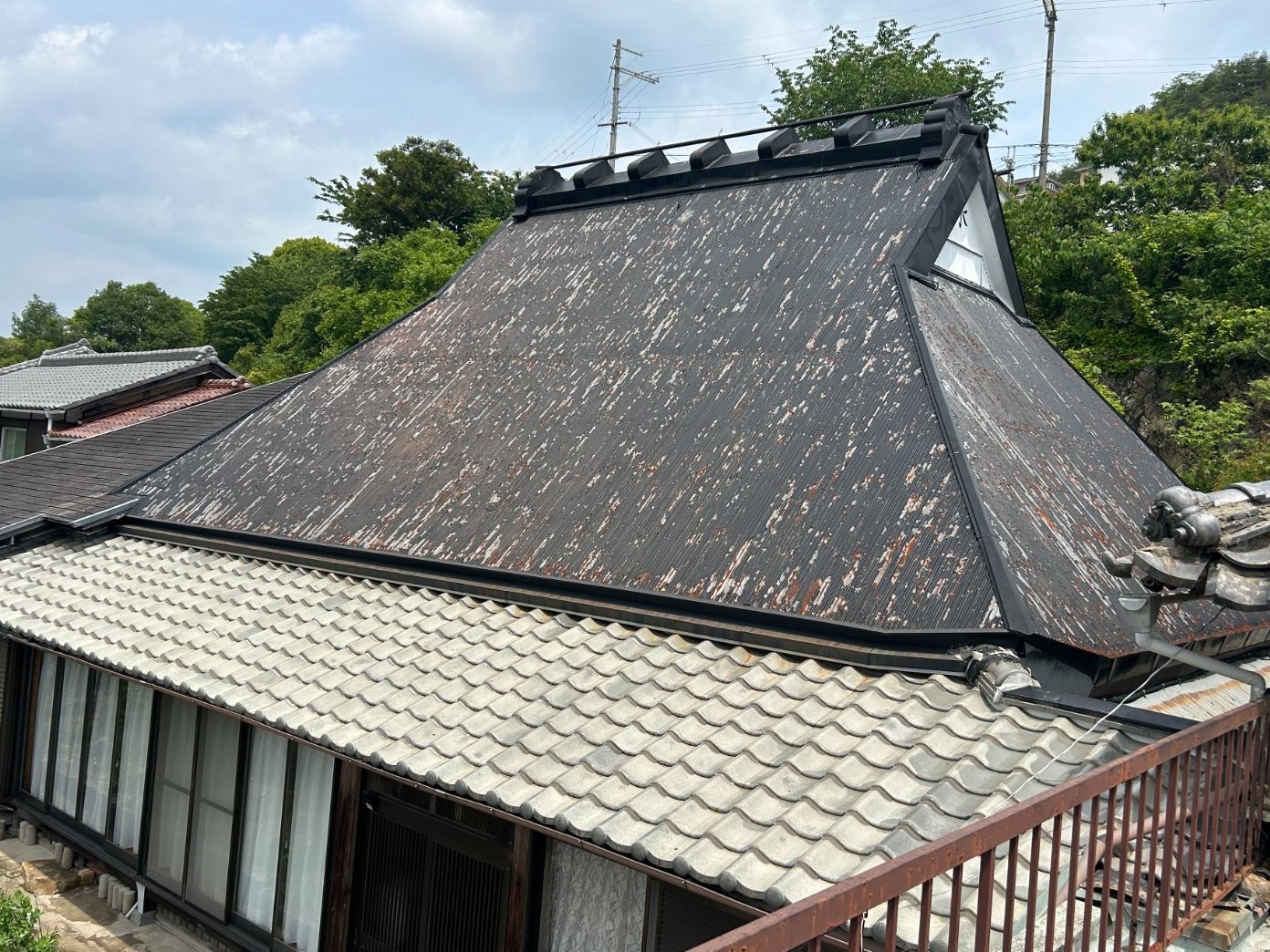 姫路市　築５０年　金属トタン屋根塗装