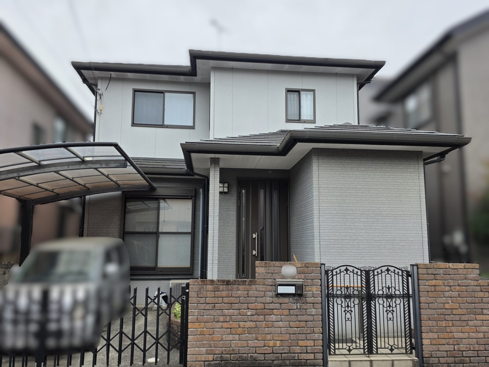 姫路市　築２４年　サイディング外壁塗装　ベランダ防水工事