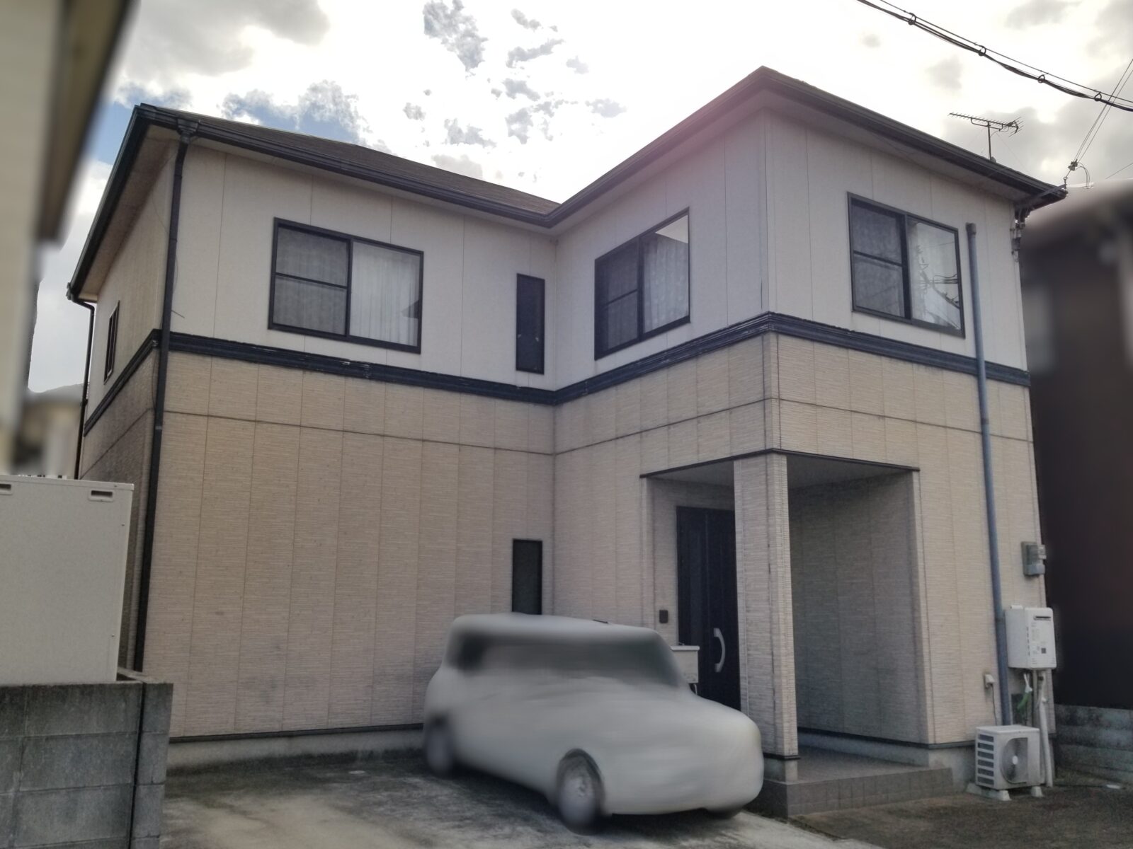 姫路市　築２４年　サイディング外壁塗装　スレート屋根塗装　ベランダ防水