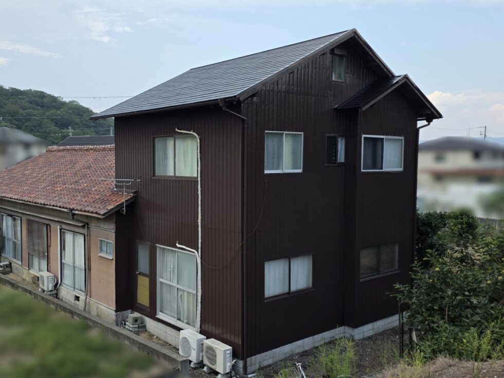 姫路市　築１５年　金属外壁塗装　スレート屋根塗装