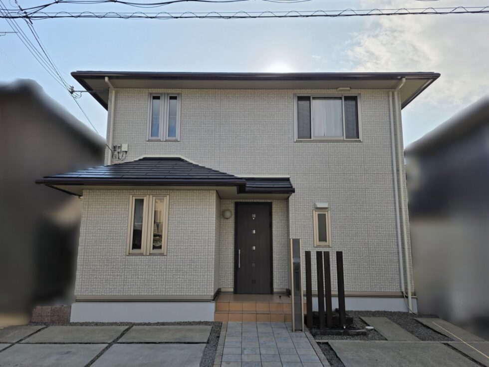 姫路市　築１９年　サイディング外壁塗装　スレート屋根塗装　デザイン塗装