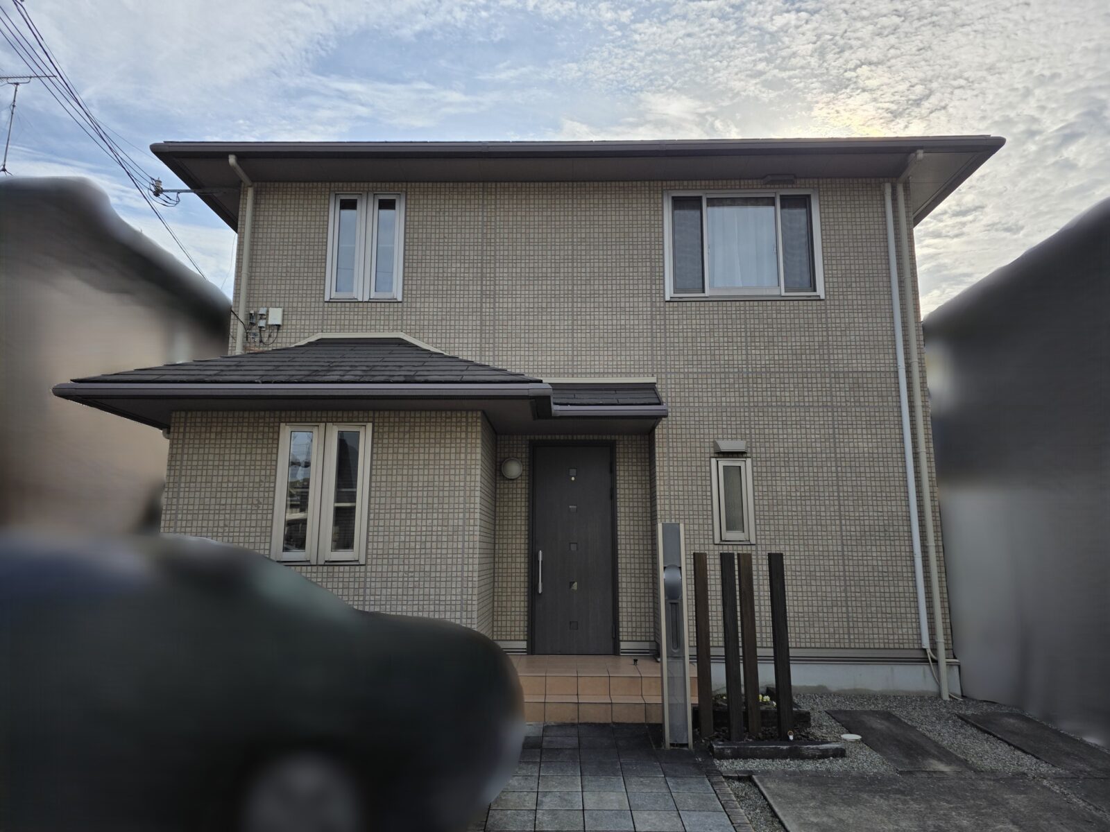 姫路市 築19年 サイディング外壁塗装 スレート屋根塗装 デザイン塗装