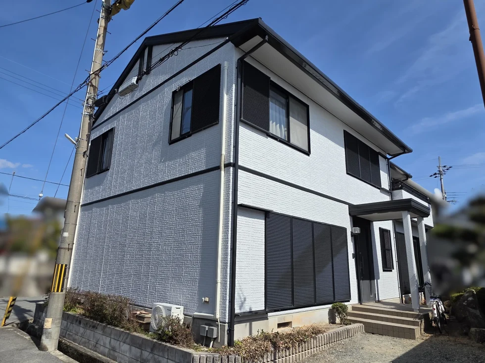姫路市　築２８年　サイディング外壁塗装　セメント瓦屋根塗装
