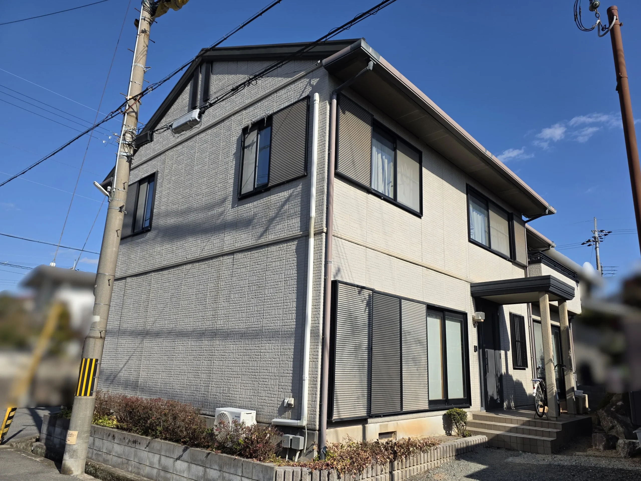 姫路市　築２８年　サイディング外壁塗装　セメント瓦屋根塗装