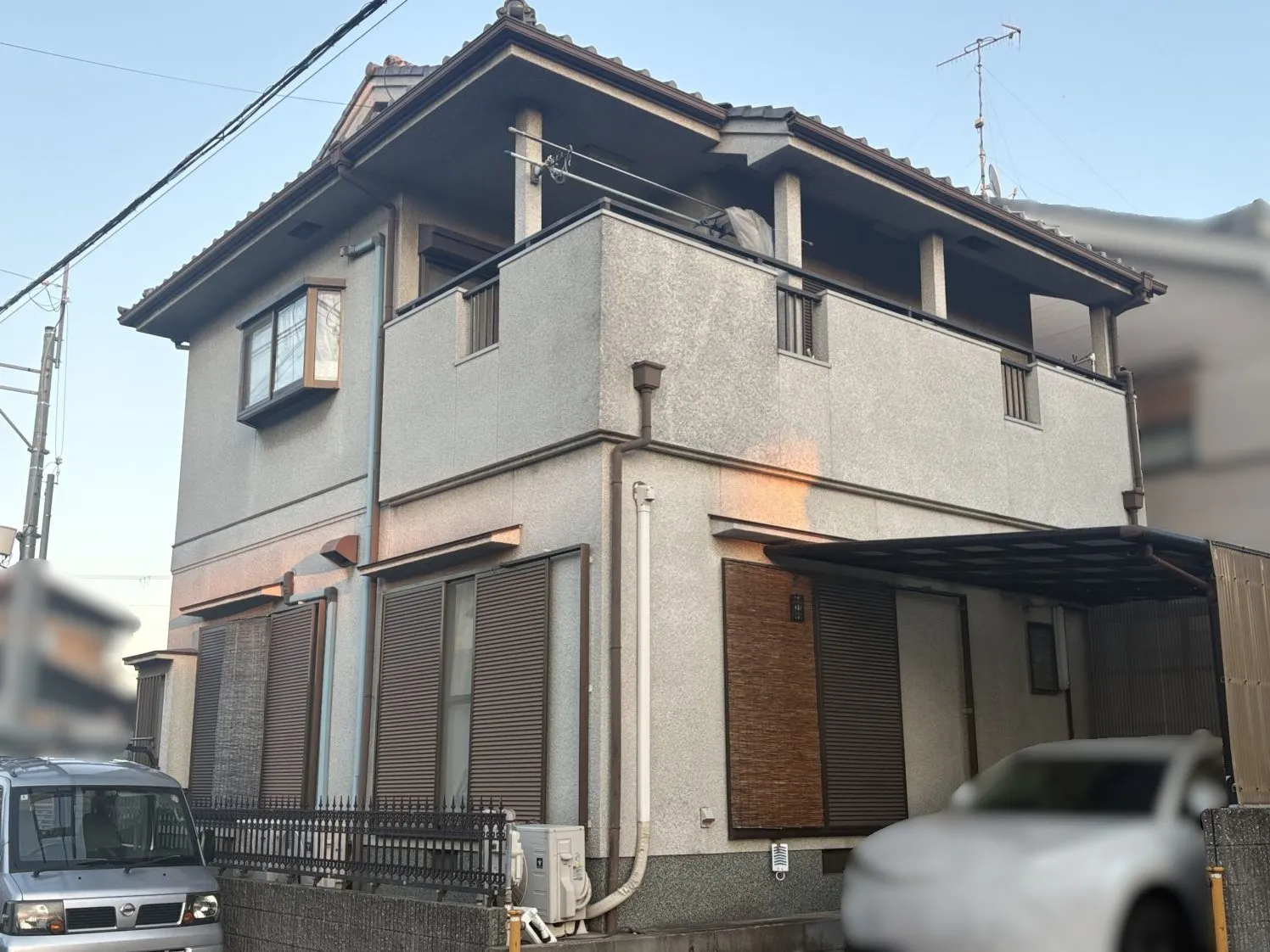 高砂市　モルタル外壁塗装　ベランダ防水