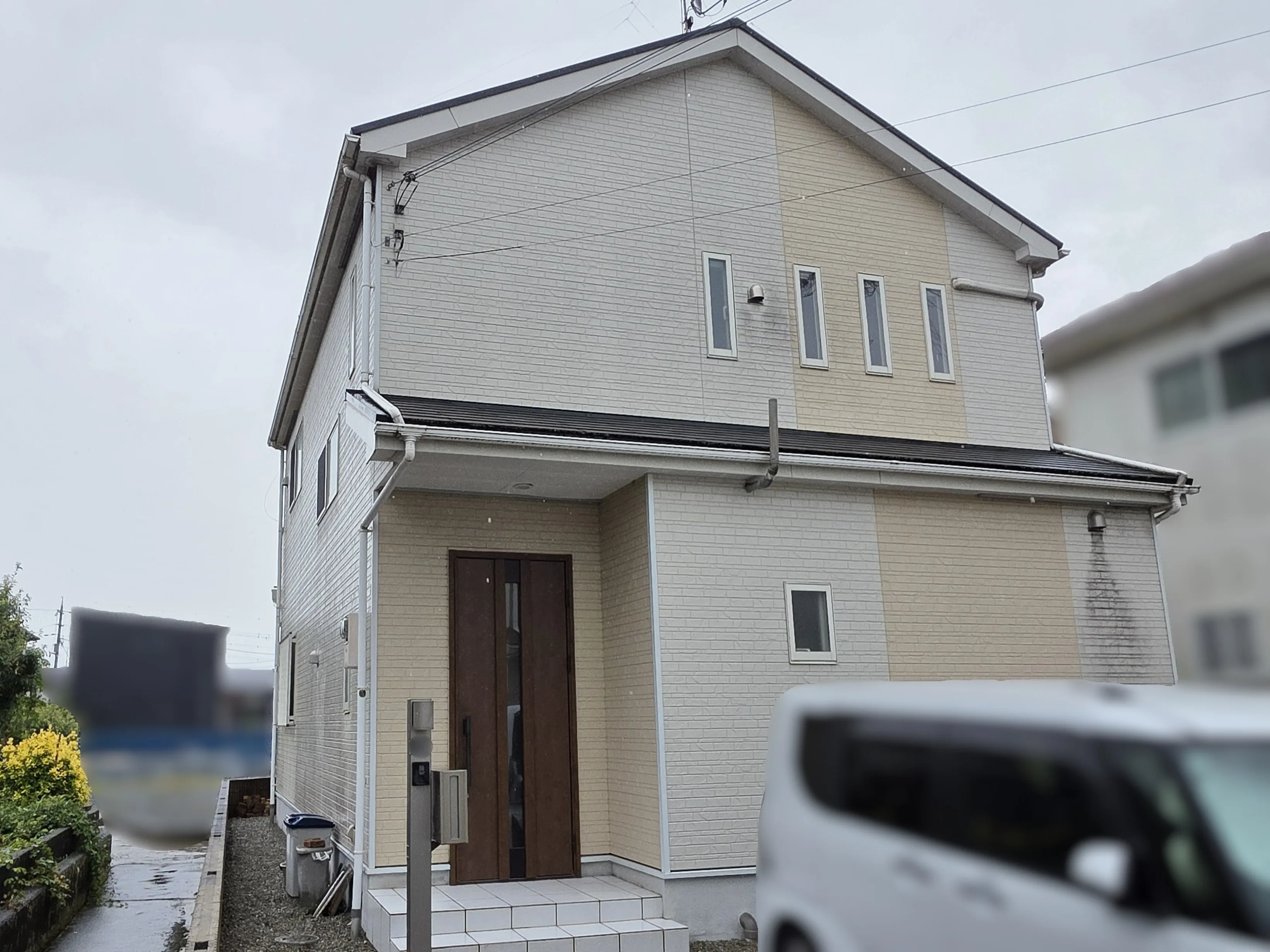 姫路市　サイディング外壁塗装　スレート屋根塗装　ベランダ防水　デザイン塗装